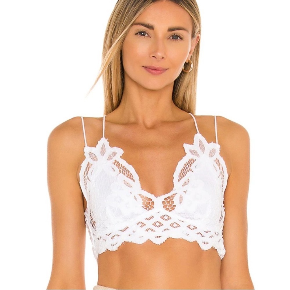 NWT Free People White Lace Bralette Crop Top